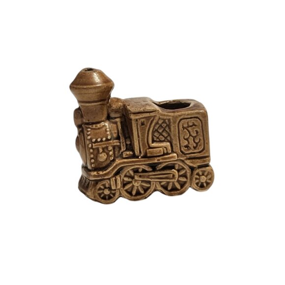 VTG Train Locomotive Figurine Ceramic Colorado Souvenir Vase Toothpick Holder - Picture 1 of 5
